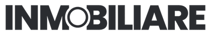Texto INMOBILIARE en mayúsculas negras y negras, con la O delineada, logo visible.